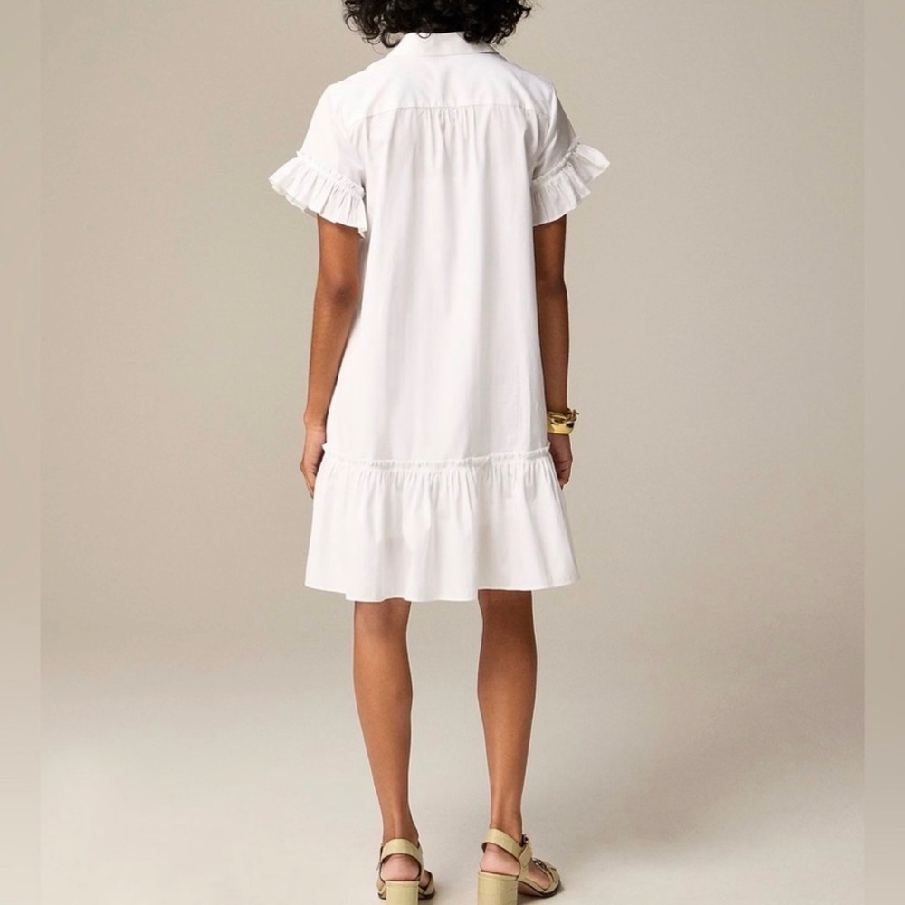 J. Crew White Ruffle Mini Dress - Picture 3 of 7
